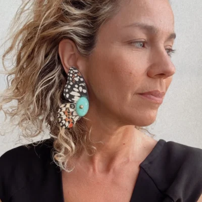 fly blue earrings