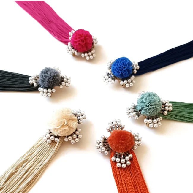 Pompom Brooches