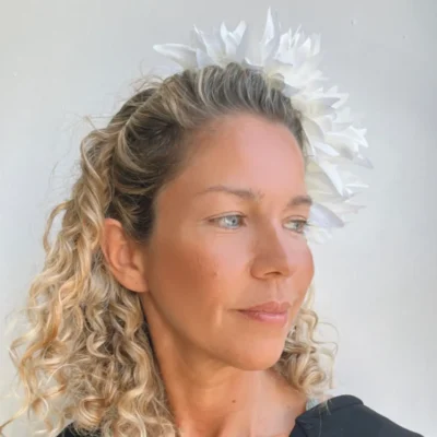 Headpiece white Garden