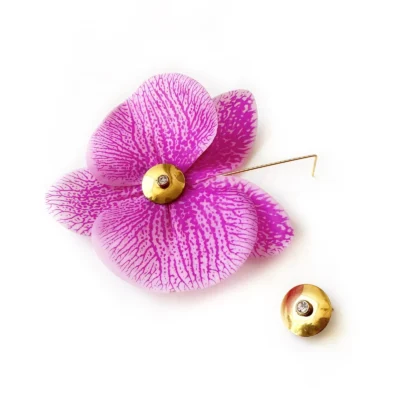 Brincos Orquídea violeta