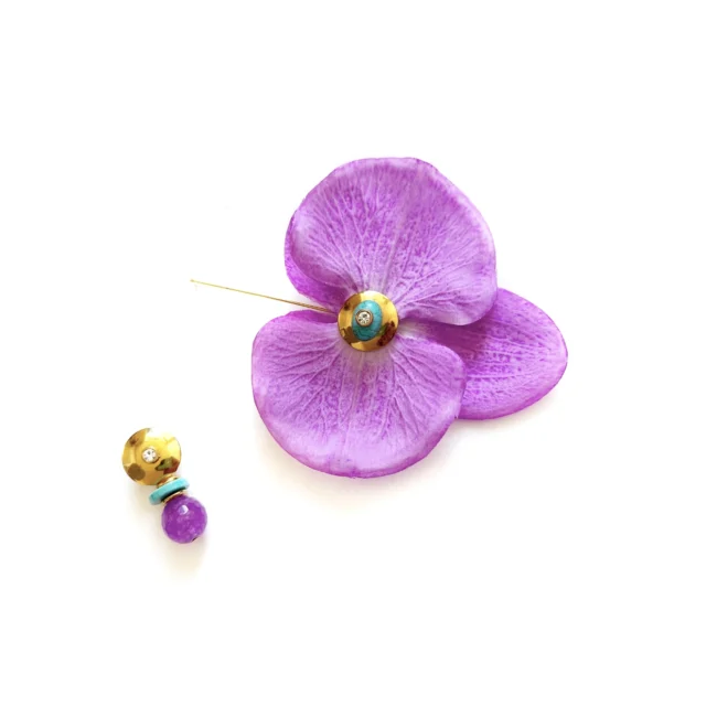 Lilac Orchid Earrings