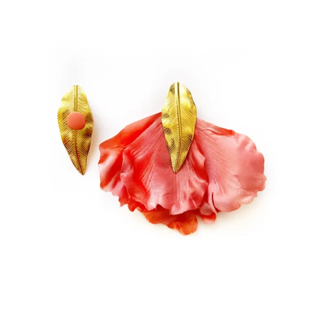 Florentine Salmon-Pink Earrings