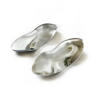 melting silver earrings