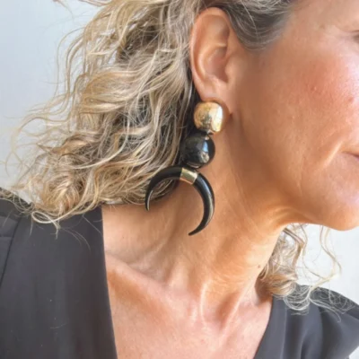 Wild Black Earrings