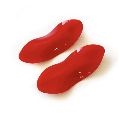 melting red earrings