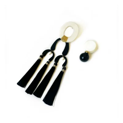 koa black earrings