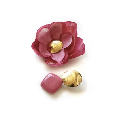 Petite Fleur pink earrings