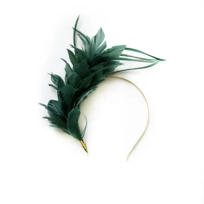 Headpiece feathers - Verde Azulado