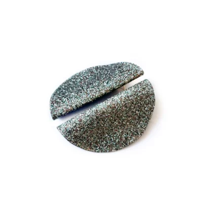 brincos glitter green