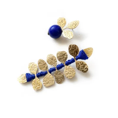 Brincos Gold Blue