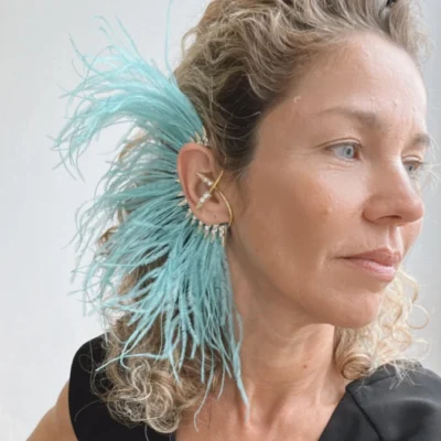 noah ear cuff earring - Turquoise
