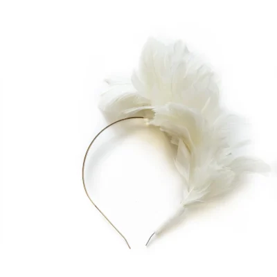 Headpiece White Feathers