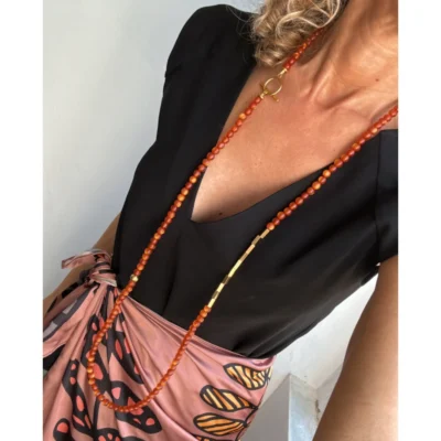 Chloe's orange necklace