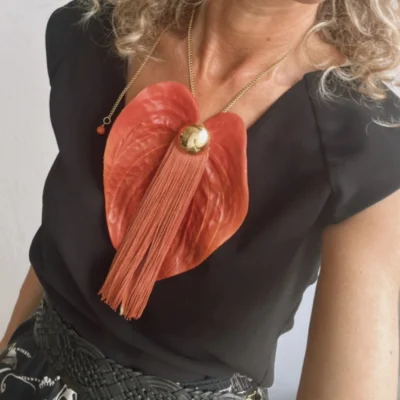 orange jar necklace