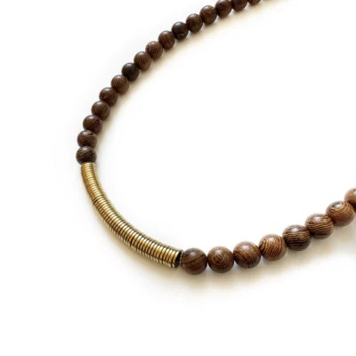 simple wood necklace