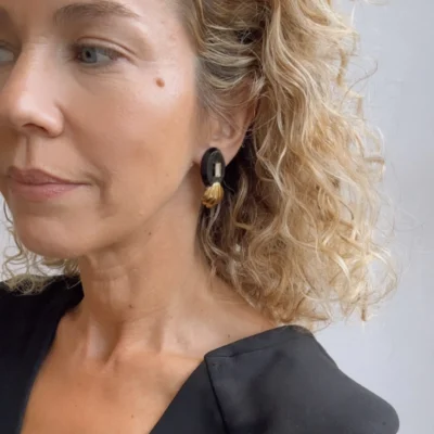 black bee earrings