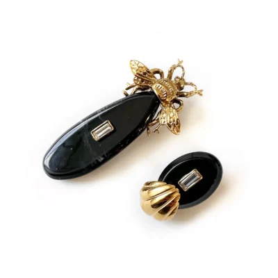 black bee earrings