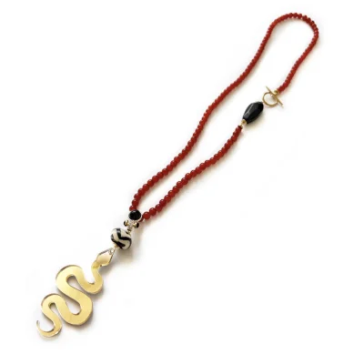 orange snake necklace