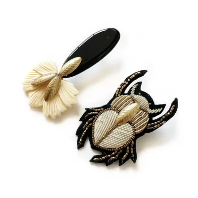 Bug B&W earrings