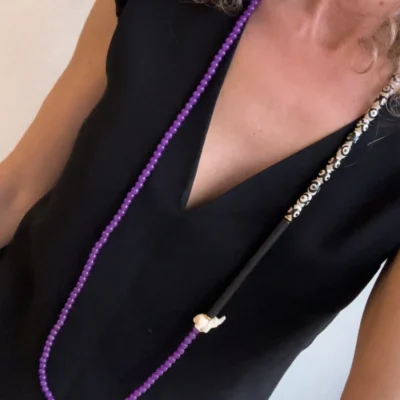 purple african necklace