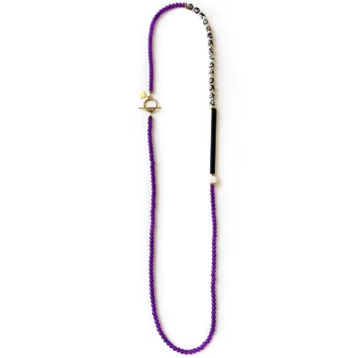 purple african necklace
