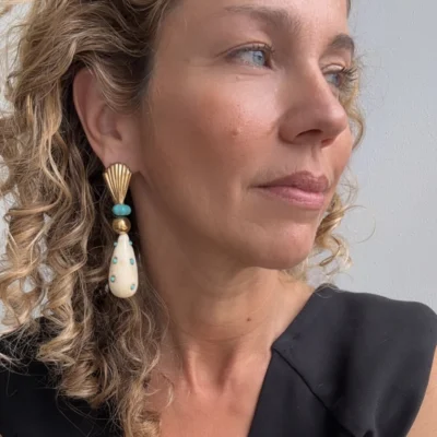 ivory drop earrings