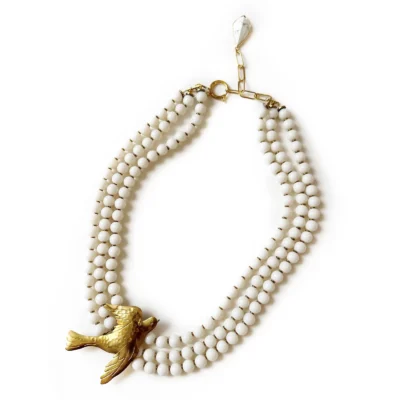 colar bird marfim