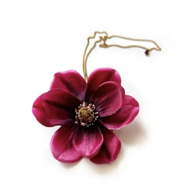Magnolia Dark Pink Necklace