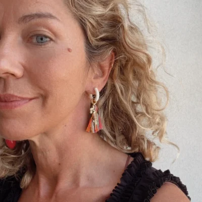 parrot drop earrings